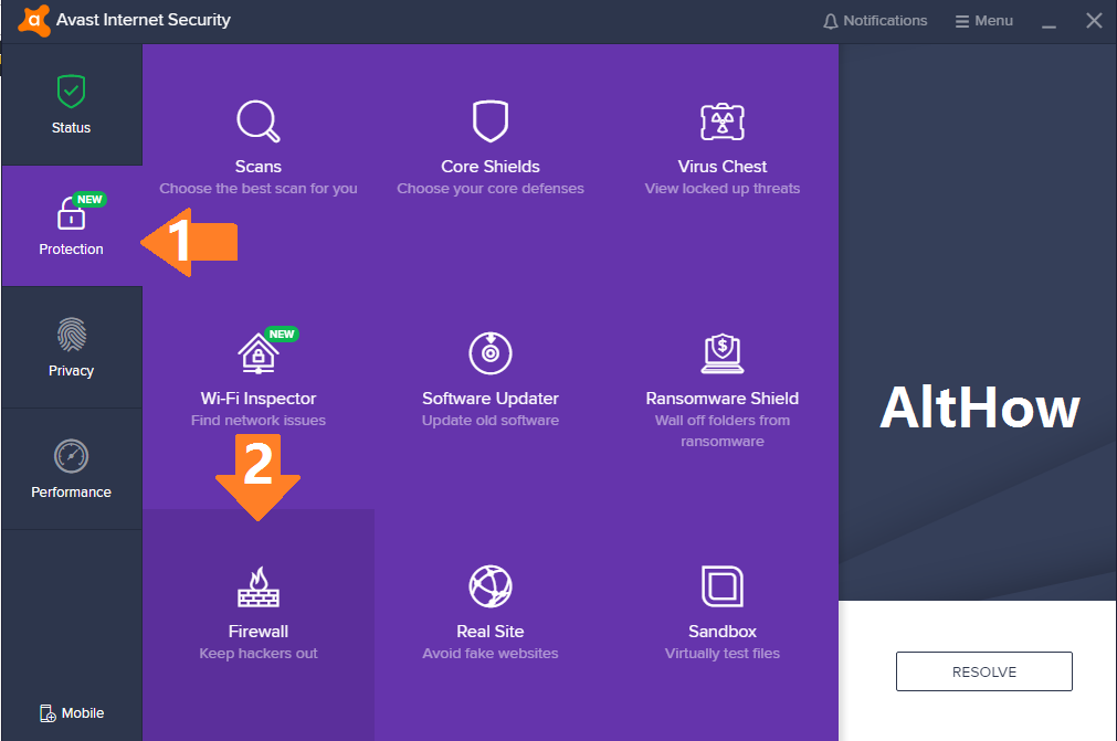 disable avast online security