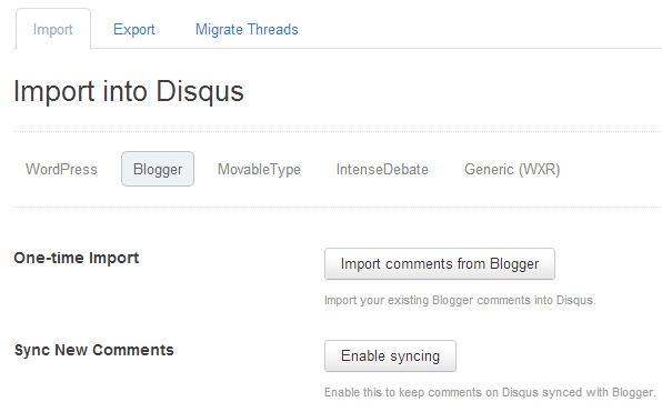 import blogger comments to disqus