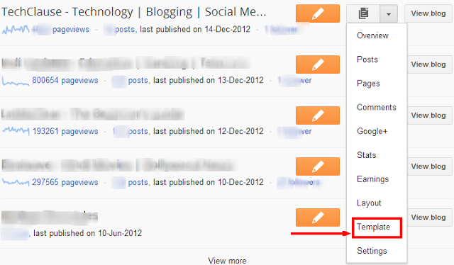 upload blogger template