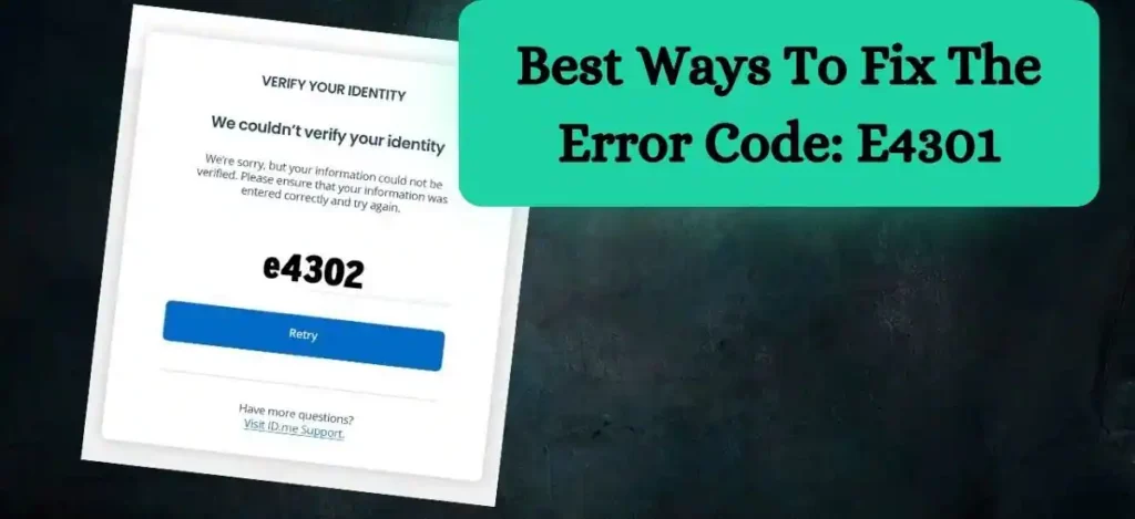  Error Code: E4301