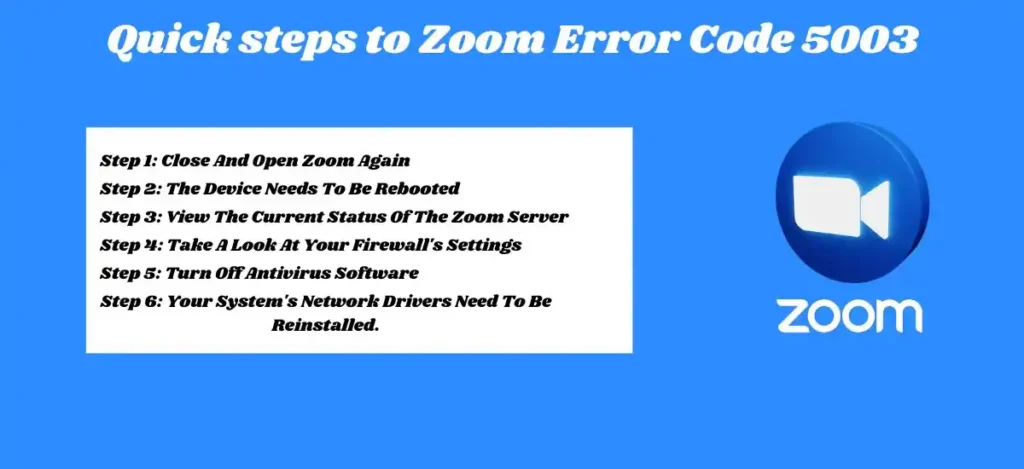 Zoom Error Code 5003