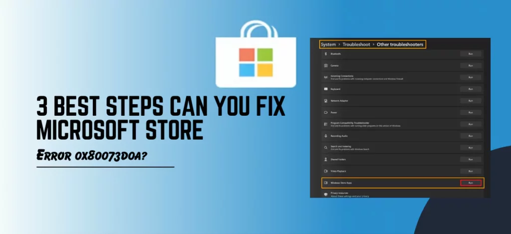 Fix Microsoft Store Error 0x80073d0a