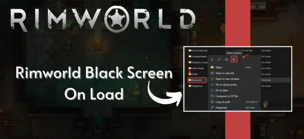 rimworld black screen on load